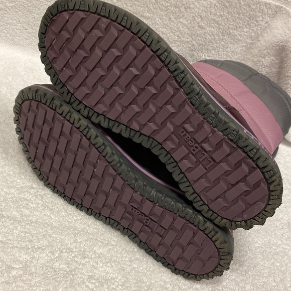 L.L.Bean Ultralight Waterproof Tall Snow Boot Dark Plum/Mauve Berry Size 5 kids - Picture 9 of 9